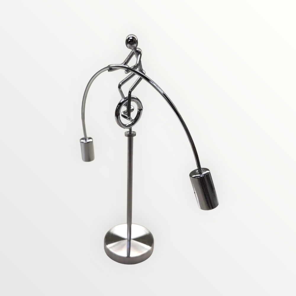 Modern Silver Metal Sculpture Toy Decoration